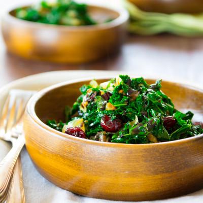 healthy meal delivery Sauteed Kale with Dried Cranberries